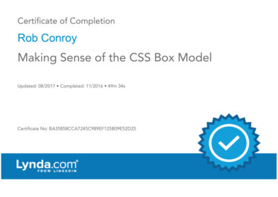 Making Sense of the CSS Box Model Certificate of Completion