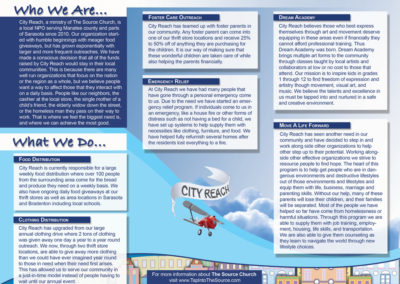 City Reach Brochure tri-fold inside