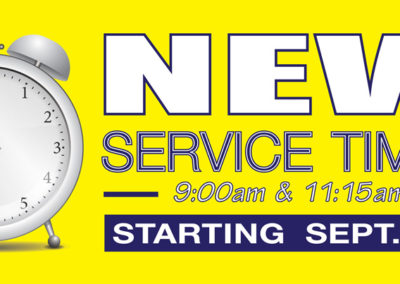 New Services Time Announcement Web Banner